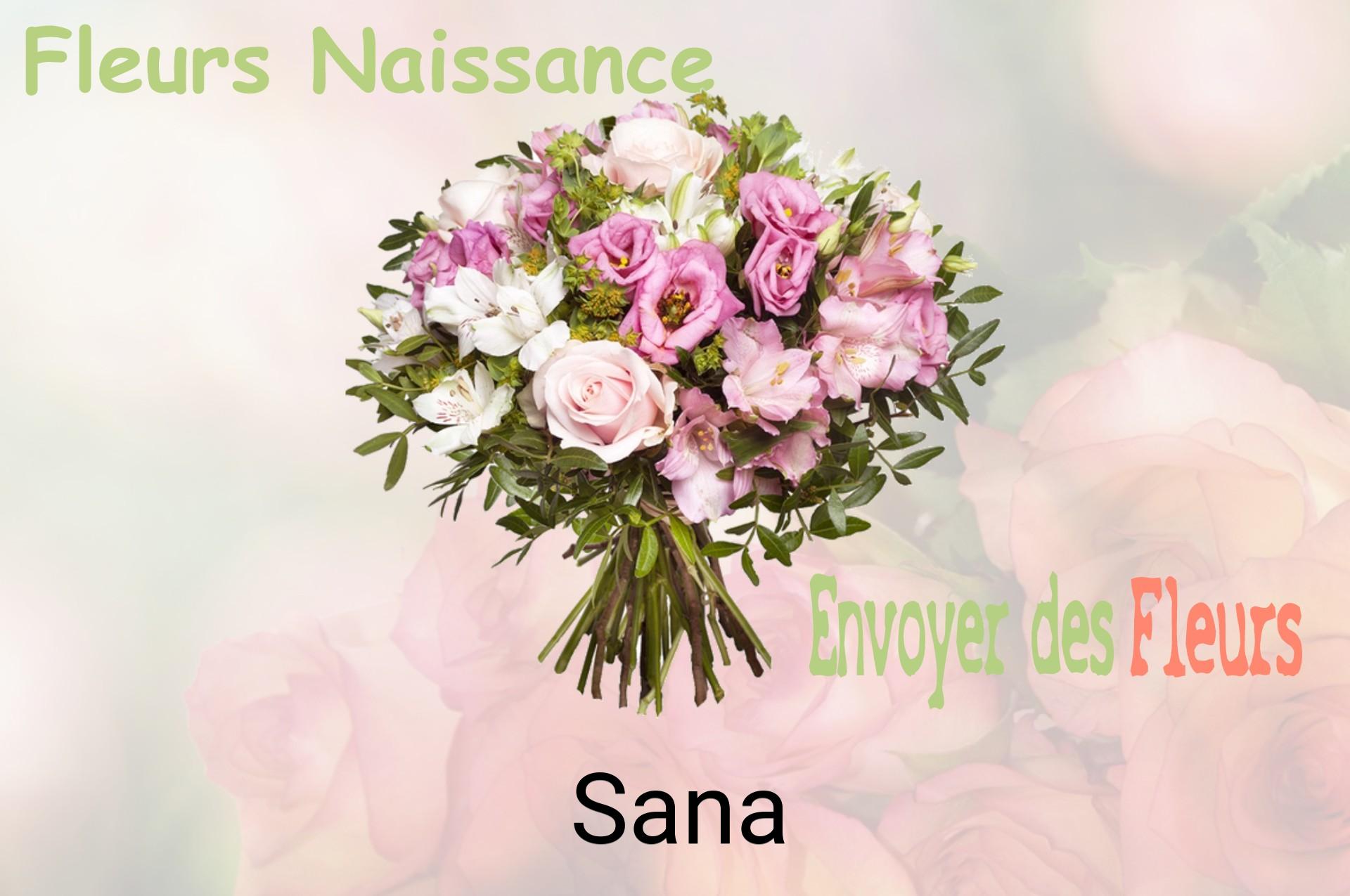 Bouquet de fleurs de naissance livré à Sana